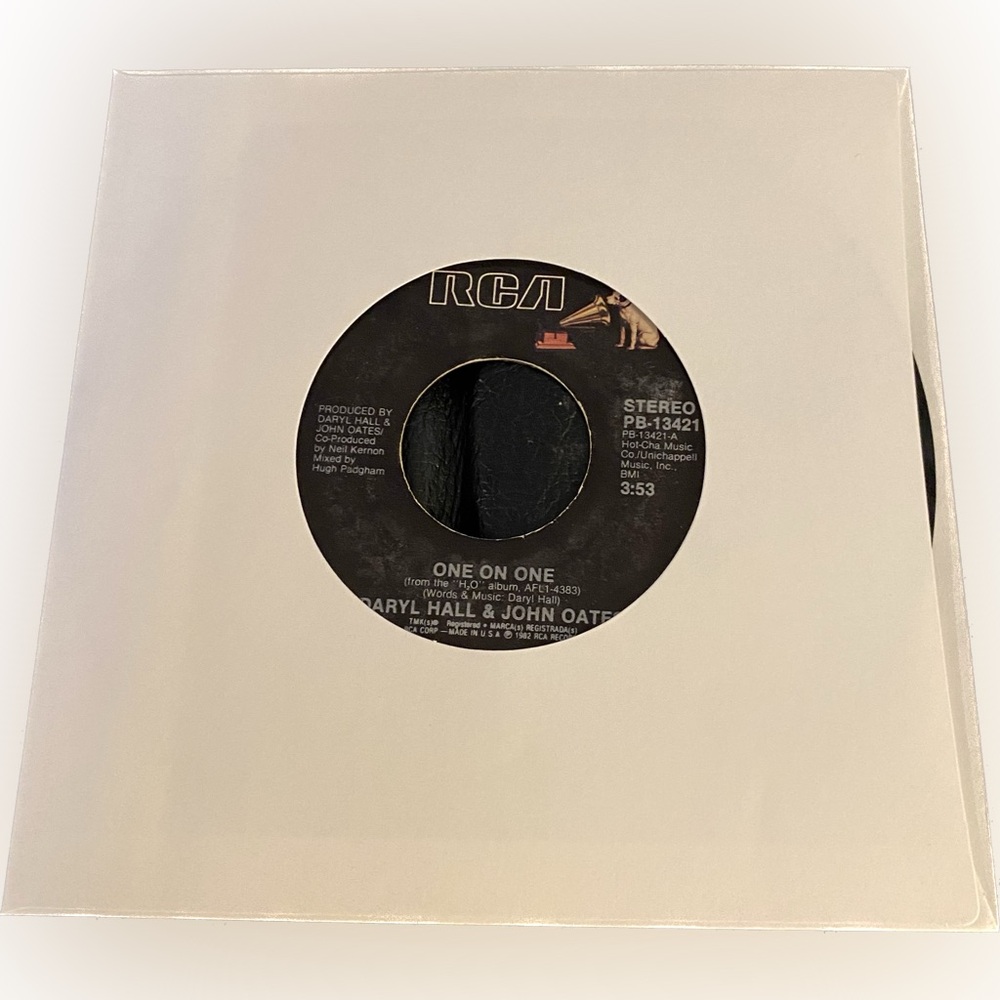 Daryl Hall & John Oates "One on One " Classic 1982 hit RCA Records 45RPM